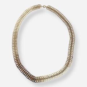 Vintage Gold‎ Infinity 8 Figure Link Chain Necklace 17.75"